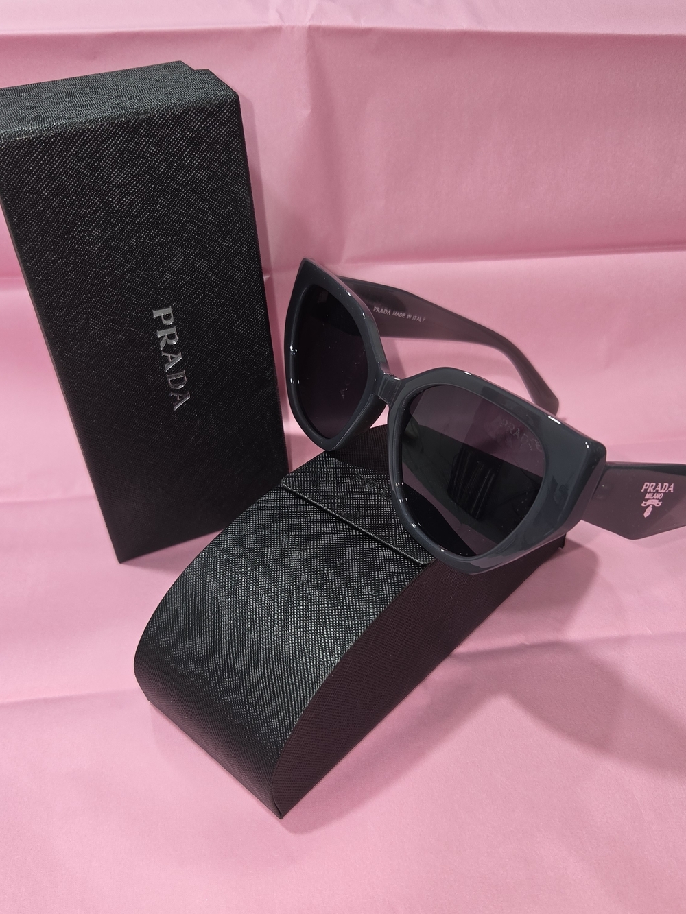 Prada Black Cat-Eye Sunglasses
